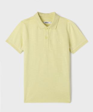Polo à manches courtes en coton flammé garçon vue1 - GEMO (ENFANT) - GEMO