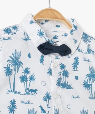 Ensemble bébé garçon 2 pièces : chemise + nœud papilllon vue2 - GEMO(BEBE DEBT) - GEMO
