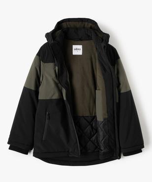 Blouson garçon déperlant avec capuche et doublure polaire vue2 - GEMO (ENFANT) - GEMO