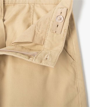 Pantalon garçon chino uni à revers vue3 - GEMO 4G GARCON - GEMO