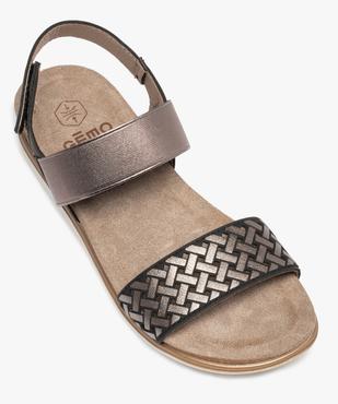 Sandales femme confort à talon plat et bride élastique vue5 - GEMO (CASUAL) - GEMO