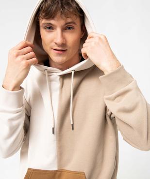 Sweat homme tricolore à capuche vue1 - GEMO (HOMME) - GEMO