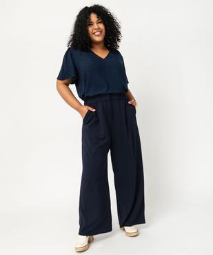 Blouse manches courtes en viscose jacquard femme grande taille vue5 - GEMO 4G GT - GEMO