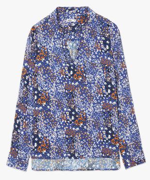 Blouse femme fluide à motifs et col v à boutons vue4 - GEMO(FEMME PAP) - GEMO