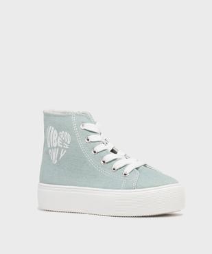 Baskets montantes en toile à semelle plateforme fille - Lovely Wings vue2 - LOVELY WINGS - GEMO