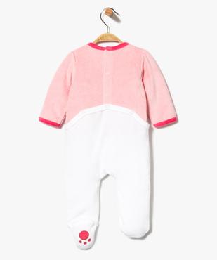 Pyjama en velours pour bébé fille motif chat vue2 - GEMO(BB COUCHE) - GEMO