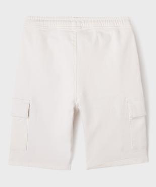 Bermuda cargo en coton stretch à coloris unique garçon vue4 - GEMO (JUNIOR) - GEMO