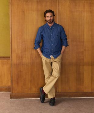 Pantalon chino en twill de coton uni homme - LuluCastagnette vue3 - LULUCASTAGNETTE - GEMO