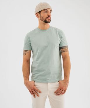 Tee-shirt manches courtes col rond en coton homme vue1 - GEMO 4G HOMME - GEMO
