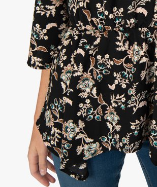 Blouse femme à motifs fleuris resserrée à la taille vue2 - GEMO(FEMME PAP) - GEMO