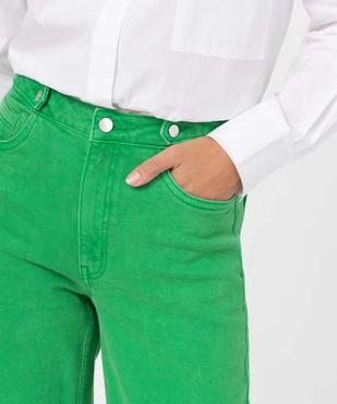 Jean femme « wide leg » taille haute coloré vue2 - GEMO(FEMME PAP) - GEMO