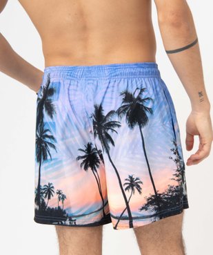 Short de bain homme à motifs palmiers vue3 - GEMO (PLAGE) - GEMO