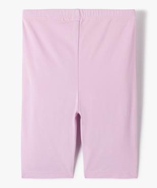 Legging court cycliste uni fille vue3 - GEMO 4G FILLE - GEMO