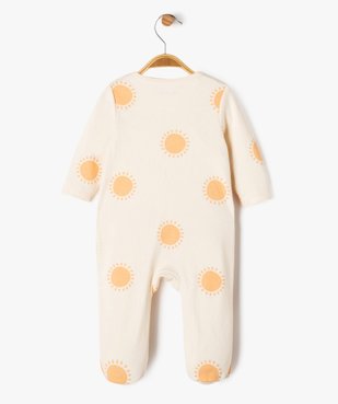 Pyjama bébé ouvert devant avec motifs soleils vue4 - GEMO 4G BEBE - GEMO