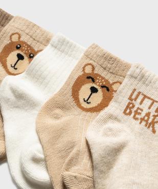 Chaussettes en maille côtelée bébé garçon (lot de 5 paires) vue2 - GEMO 4G BEBE - GEMO