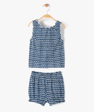 Ensemble bébé fille 2 pièces : débardeur et short imprimés vue1 - GEMO(BEBE DEBT) - GEMO