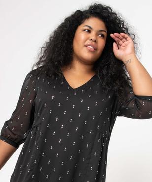 Robe femme grande taille à motifs scintillants vue2 - GEMO (G TAILLE) - GEMO