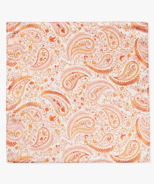 Foulard femme en satin imprimé petit format carré vue3 - GEMO 4G FEMME - GEMO