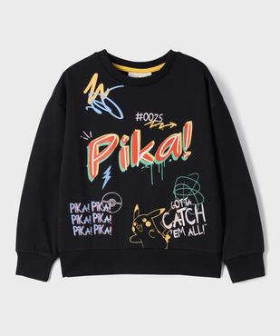 Sweat molletonné avec motifs Pikachu garçon - Pokemon vue1 - POKEMON - GEMO