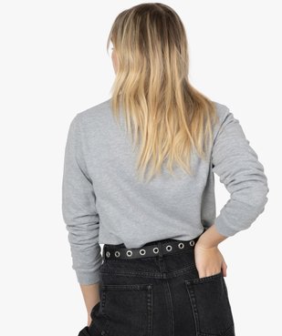 Sweat femme molletonné imprimé fantaisie vue3 - FOLLOW ME - GEMO