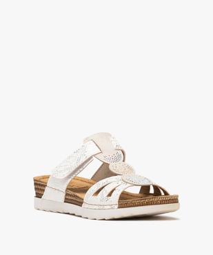Mules confort à bride scratch et strass femme  vue2 - G'FLEX - GEMO