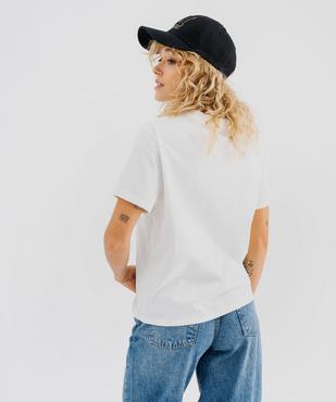Tee-shirt manches courtes avec motif folk femme vue3 - GEMO(FEMME PAP) - GEMO