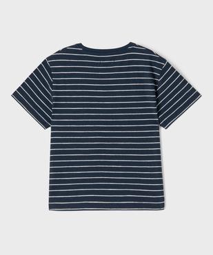 Tee-shirt manches courtes à rayures garçon vue5 - GEMO 4G GARCON - GEMO
