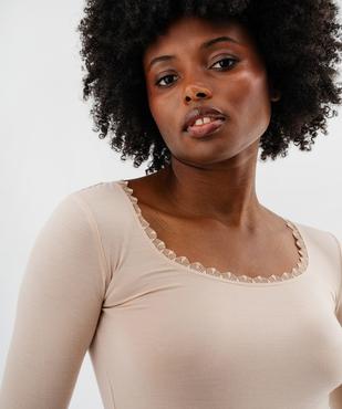 Tee-shirt thermique à manches longues et col rond femme vue7 - GEMO(HOMWR FEM) - GEMO