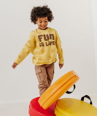 T-shirt manches longues slogan fun garçon vue6 - GEMO 4G GARCON - GEMO