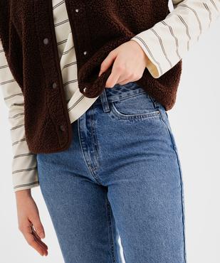 Jean Mom taille haute femme vue2 - GEMO 4G FEMME - GEMO