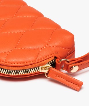 Porte-monnaie femme demi-lune matelassé à zip et dragonne vue2 - GEMO (ACCESS) - GEMO
