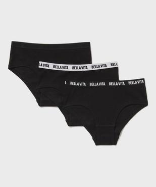 Shorty en maille côtelée avec ceinture fantaisie fille (lot de 3) vue1 - GEMO 4G FILLE - GEMO