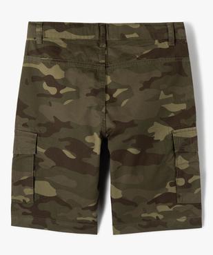 Bermuda garçon cargo en twill imprimé coupe Regular vue3 - GEMO 4G GARCON - GEMO