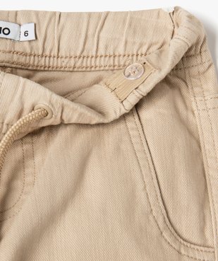 Pantalon en toile avec poches à rabat sur les cuisses garçon vue2 - GEMO (ENFANT) - GEMO