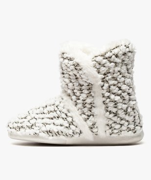 Chaussons bottes en maille fantaisie vue3 - GEMO(HOMWR FEM) - GEMO