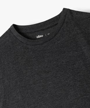 Tee-shirt à manches courtes uni garçon vue2 - GEMO (JUNIOR) - GEMO