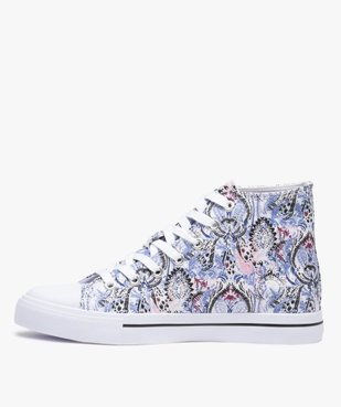 Baskets femme en toile imprimée tige montante vue3 - GEMO 4G FEMME - GEMO