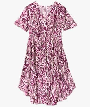 Robe à manches courtes à motifs fleuris femme grande taille vue4 - GEMO 4G GT - GEMO