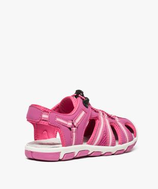 Sandales fille de randonnée multimatières à lacets élastiques vue4 - GEMO (ENFANT) - GEMO