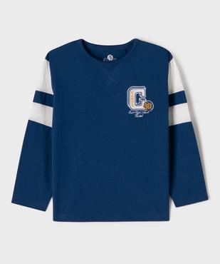 Tee-shirt manches longues look sport garçon - Camps United vue1 - CAMPS GEMO FOR GOOD - GEMO