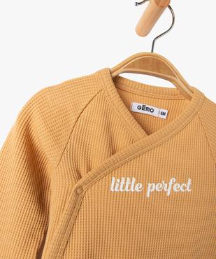 Ensemble naissance évolutif 3 pièces : body + legging + bonnet bébé vue4 - GEMO(BB COUCHE) - GEMO