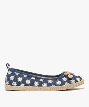 Ballerines en toile imprimée à semelle de corde femme vue2 - FOLLOW ME G4G - GEMO