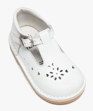 Babies bébé fille dessus cuir uni motifs perforés vue5 - GEMO(BEBE DEBT) - GEMO