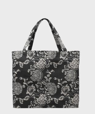 Tote bag en toile à motifs fleuris femme vue1 - GEMO (ACCESS) - GEMO