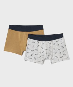 Boxers en coton biologique motifs voitures garçon (lot de 2) vue1 - GEMO 4G GARCON - GEMO