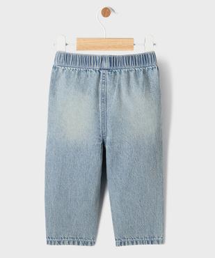 Jean léger coloris délavé avec taille ajustable bébé garçon vue3 - GEMO(BEBE DEBT) - GEMO