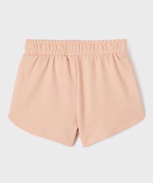 Short en maille French Terry avec taille élastique fille vue4 - GEMO 4G FILLE - GEMO