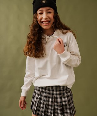 Sweat à capuche avec large motif dos fille vue1 - GEMO 4G FILLE - GEMO