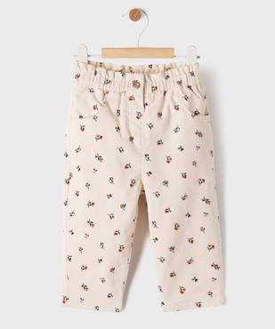 Pantalon en velours côtelé imprimé bébé fille - LuluCastagnette vue1 - LULUCASTAGNETTE - GEMO