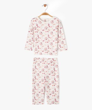 Pyjama en velours 2 pièces imprimé bébé fille vue1 - GEMO(BB COUCHE) - GEMO